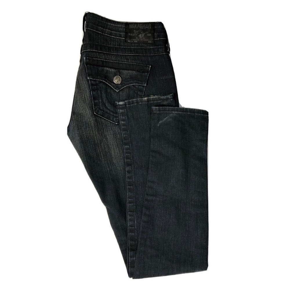 True Religion World Tour Jooie Womens 28x34 Blue Denim Jeans Skinny Stretch